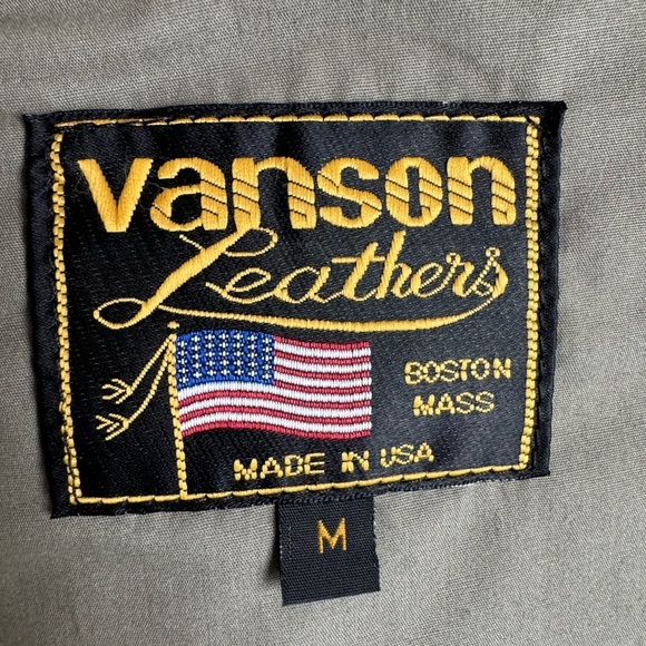 Vanson Jacket Wax Cotton Motto Jacket - Picture 7 of 13